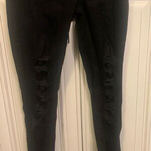 J Brand
Women's Black Ripped Knee Skinny Jeans W-28